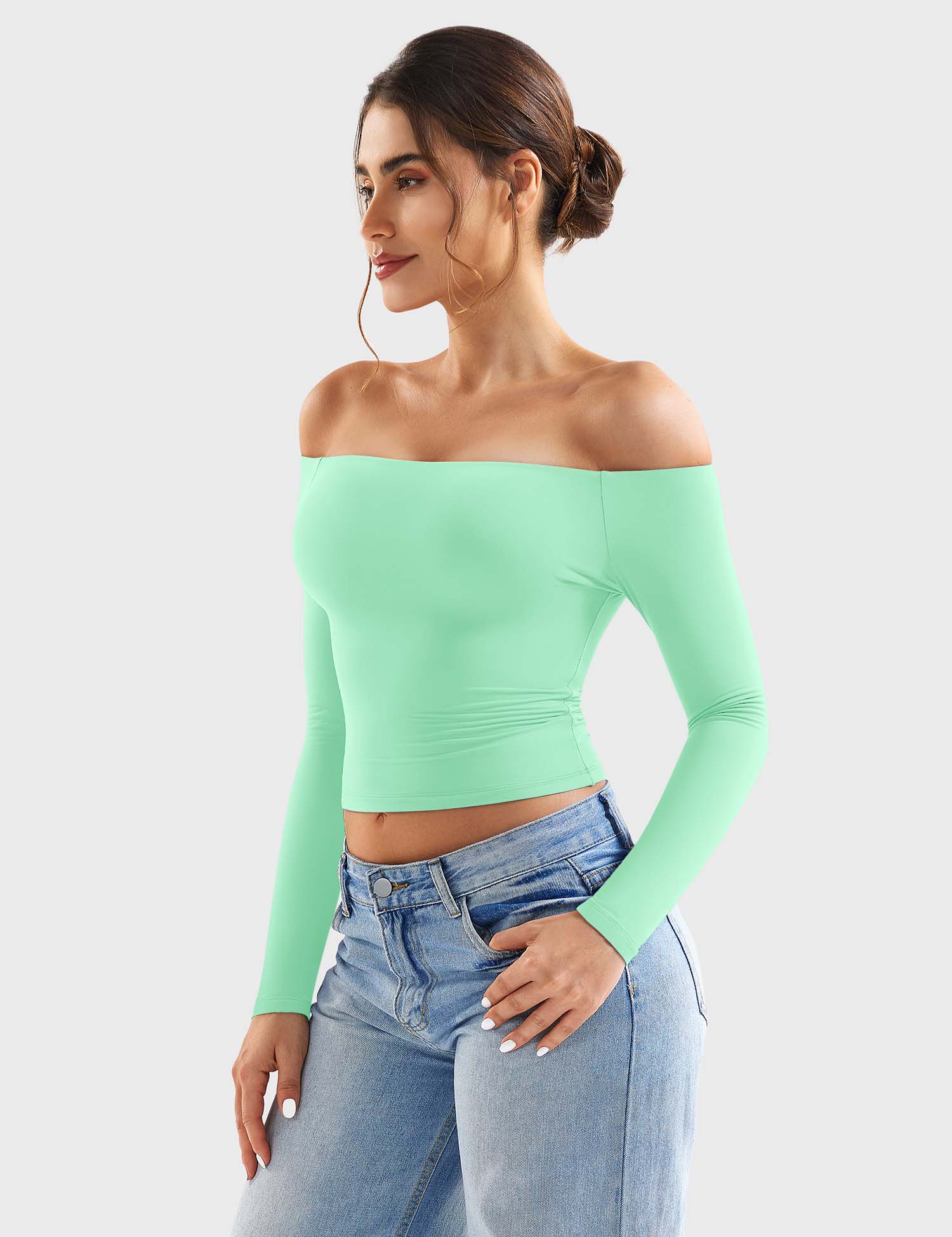 Off Shoulder Crop Top