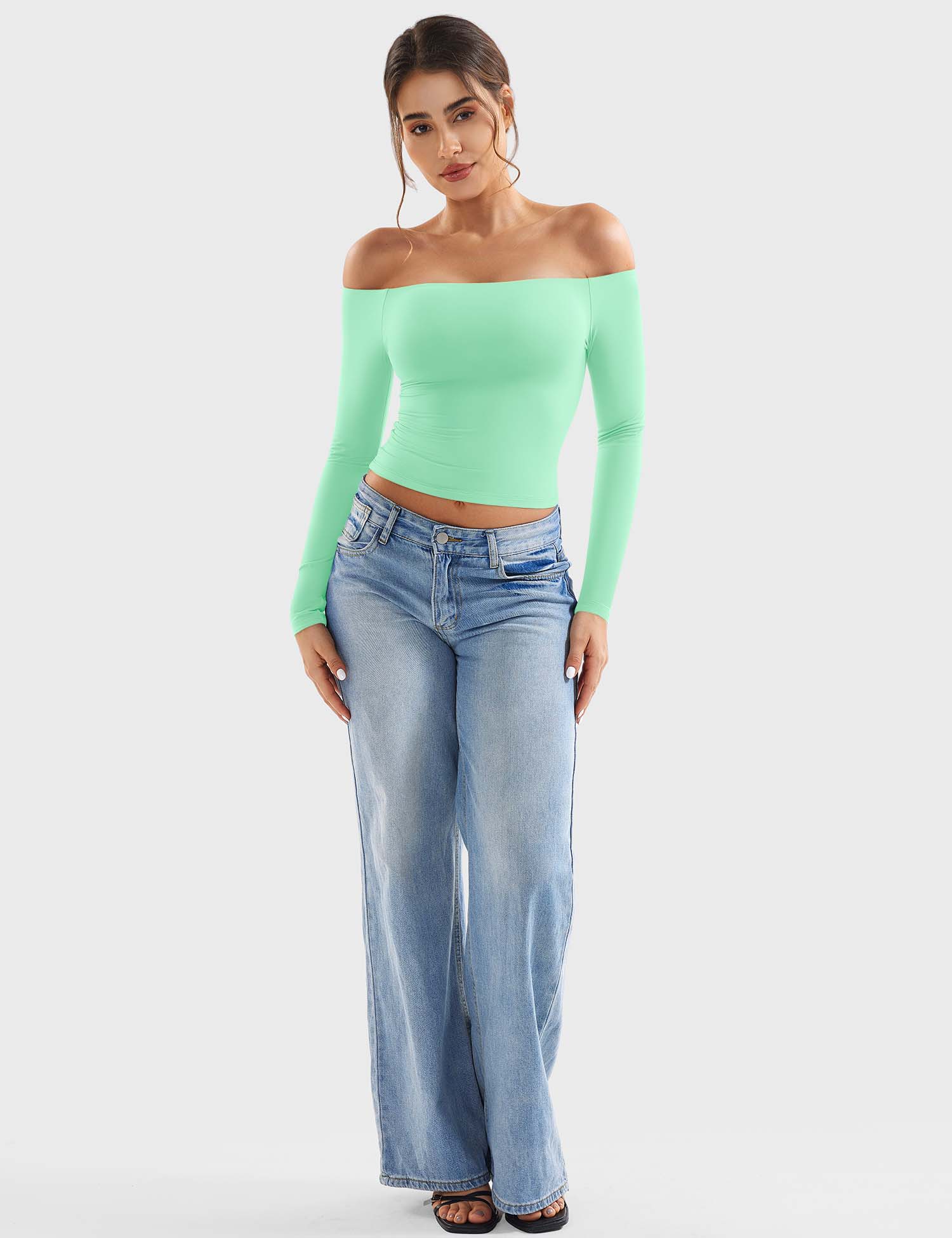 Off Shoulder Crop Top