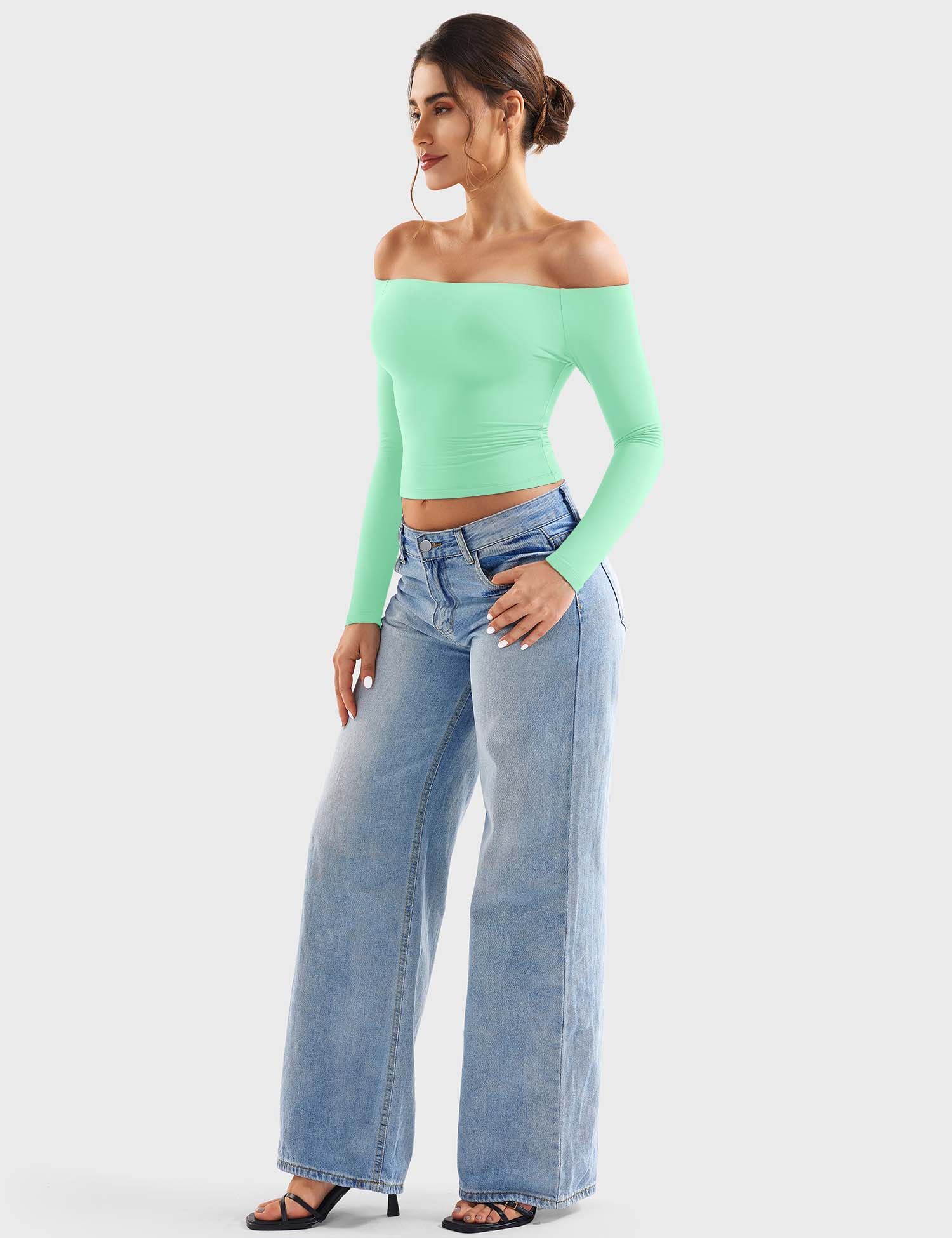 Off Shoulder Crop Top