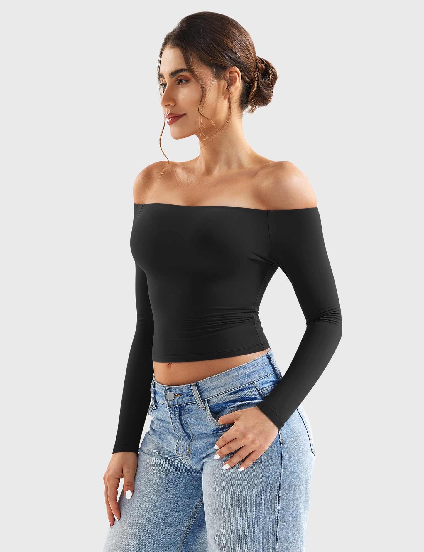 Off Shoulder Crop Top