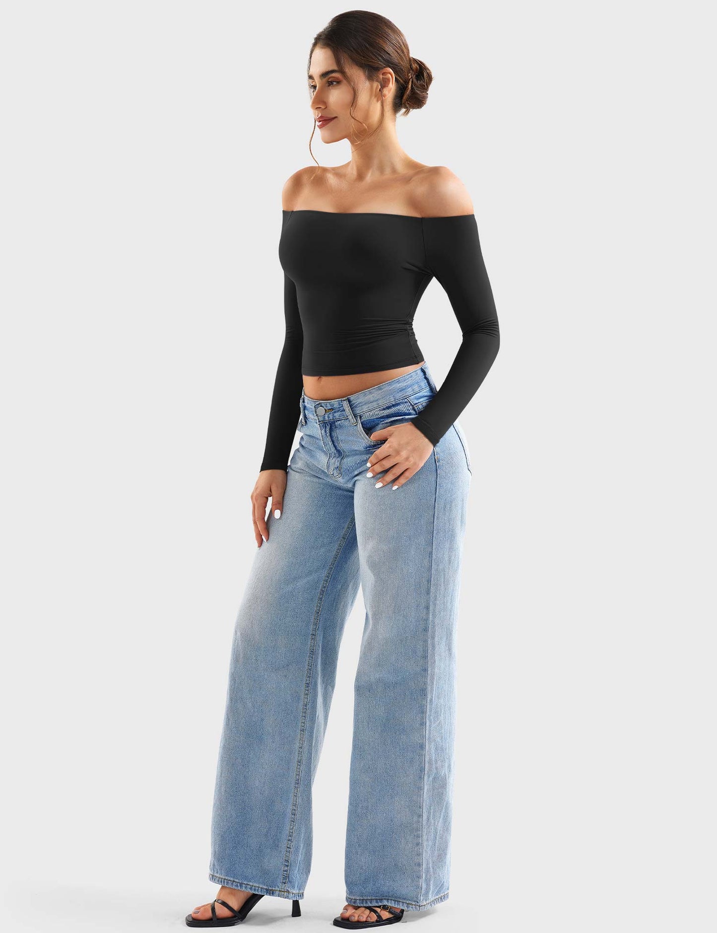 Off Shoulder Crop Top
