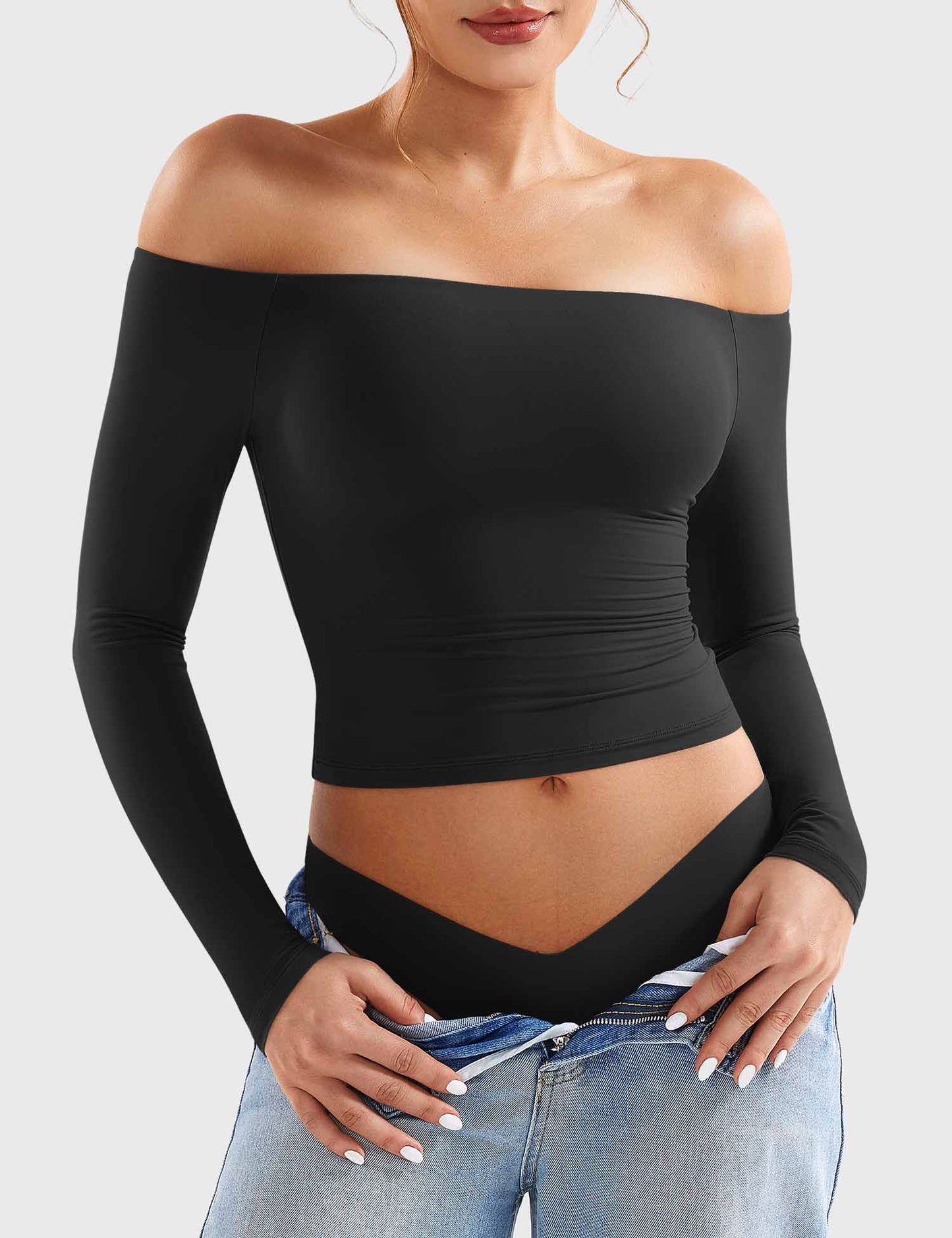 Off Shoulder Crop Top