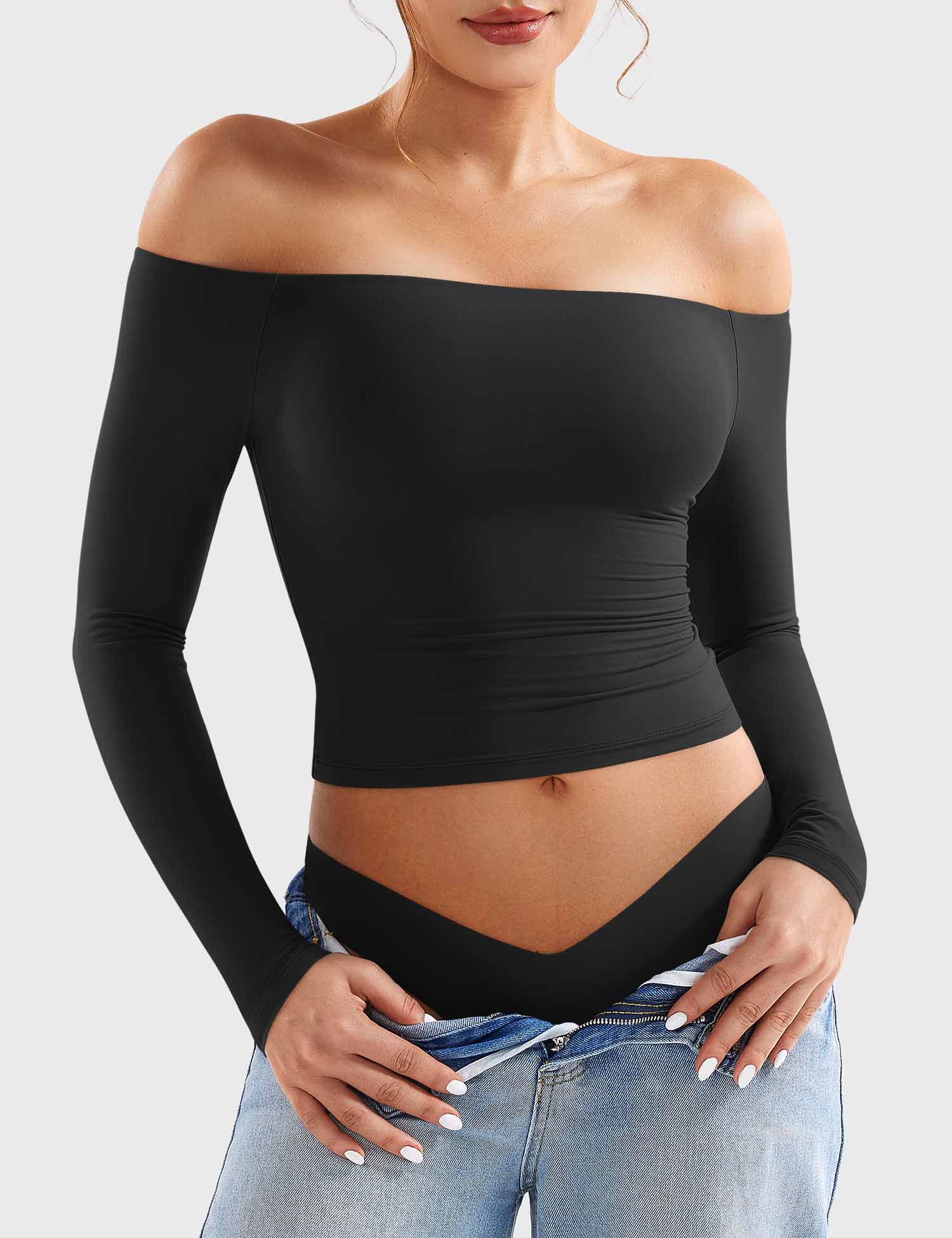 Off Shoulder Crop Top