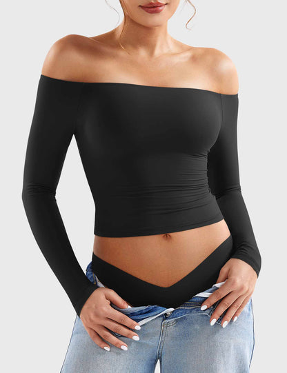 Off Shoulder Crop Top
