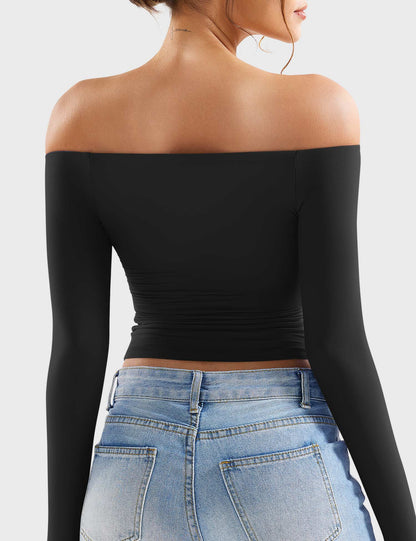 Off Shoulder Crop Top