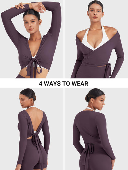 Long Sleeve Ballet Wrap Top