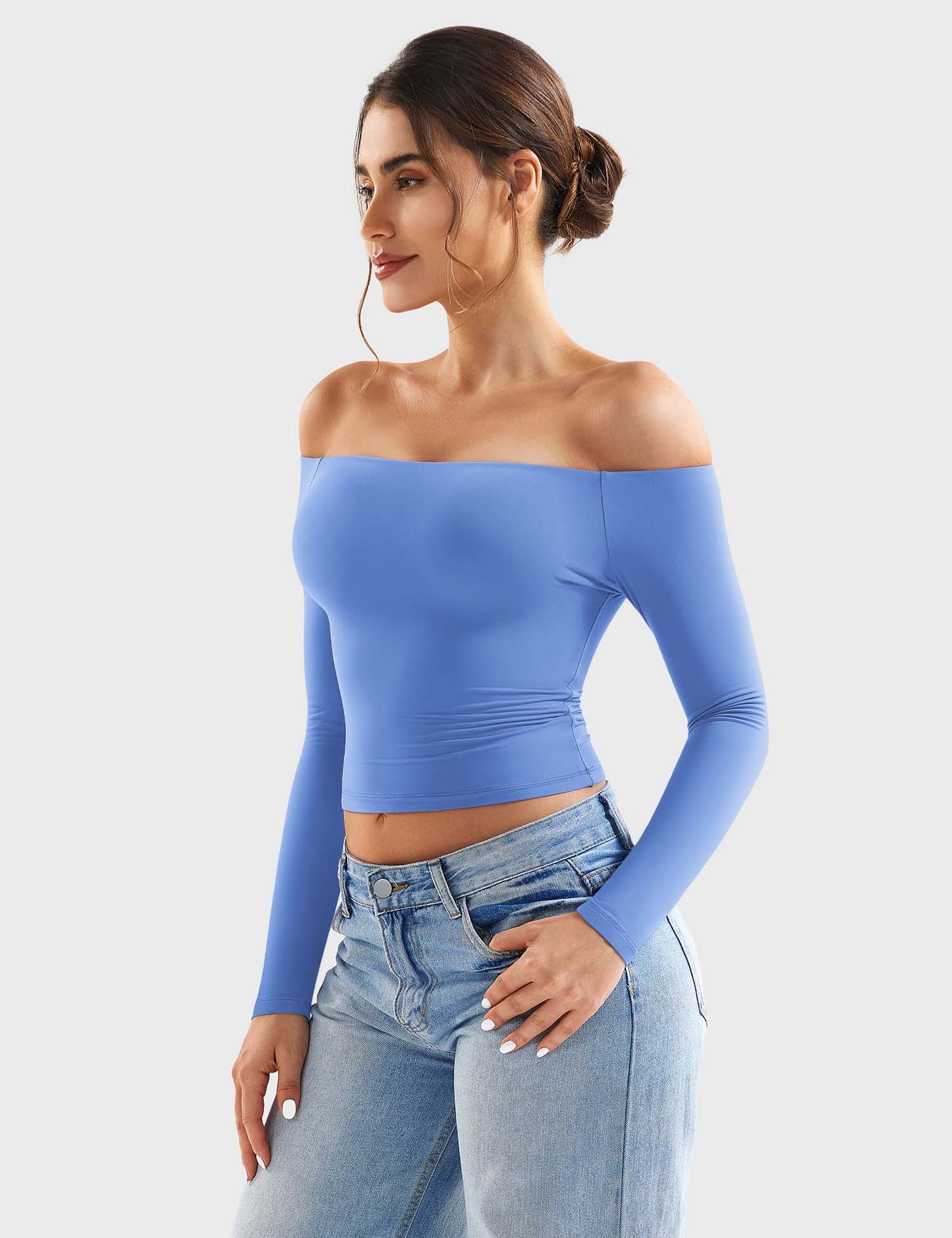 Off Shoulder Crop Top