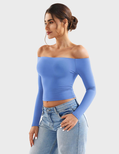 Off Shoulder Crop Top