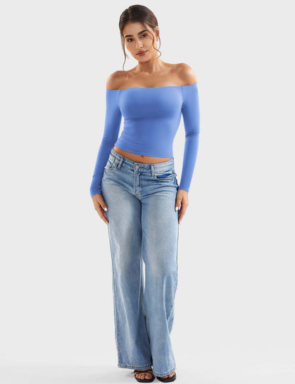 Off Shoulder Crop Top