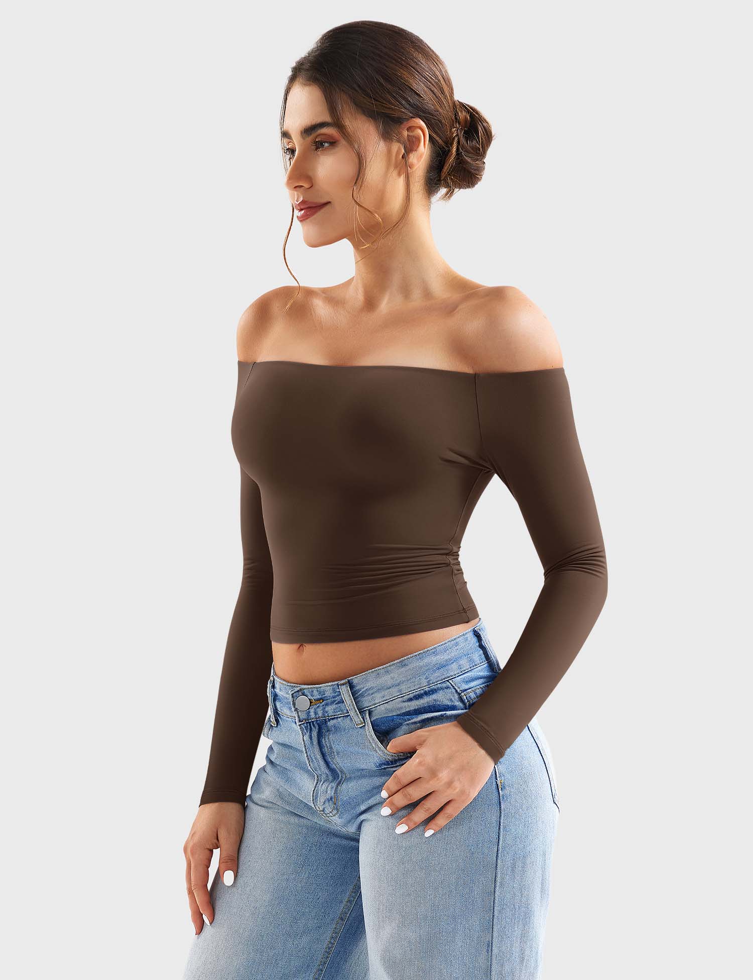 Off Shoulder Crop Top