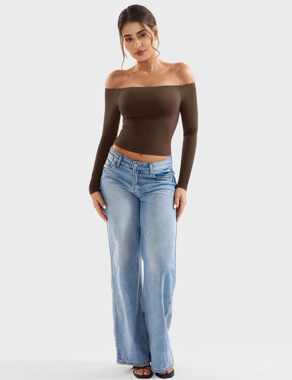 Off Shoulder Crop Top