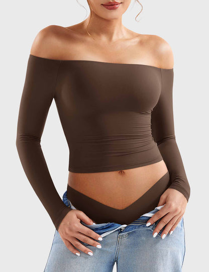 Off Shoulder Crop Top