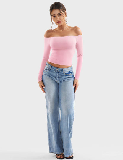 Off Shoulder Crop Top