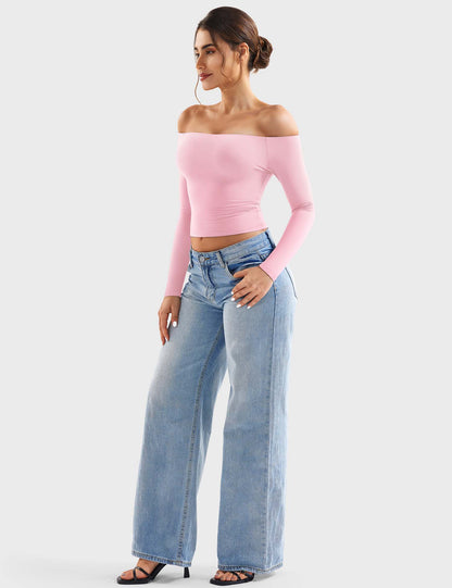 Off Shoulder Crop Top