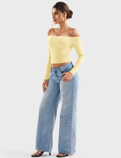 Off Shoulder Crop Top