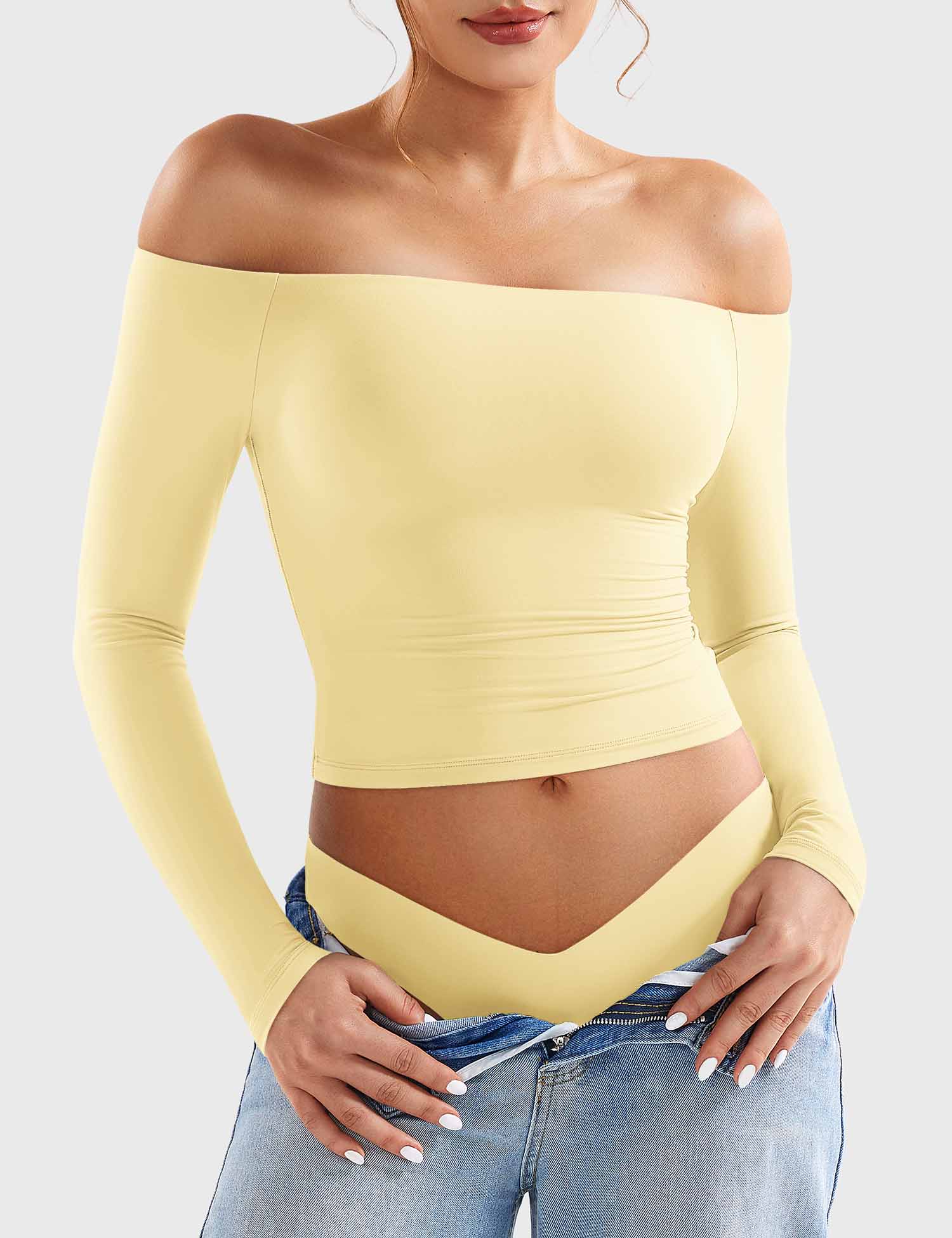 Off Shoulder Crop Top
