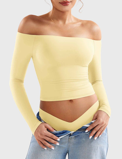 Off Shoulder Crop Top
