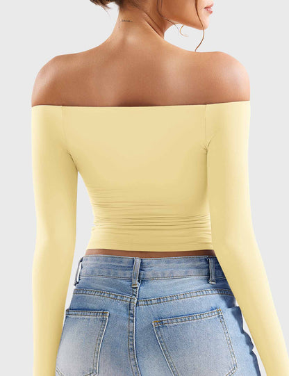 Off Shoulder Crop Top