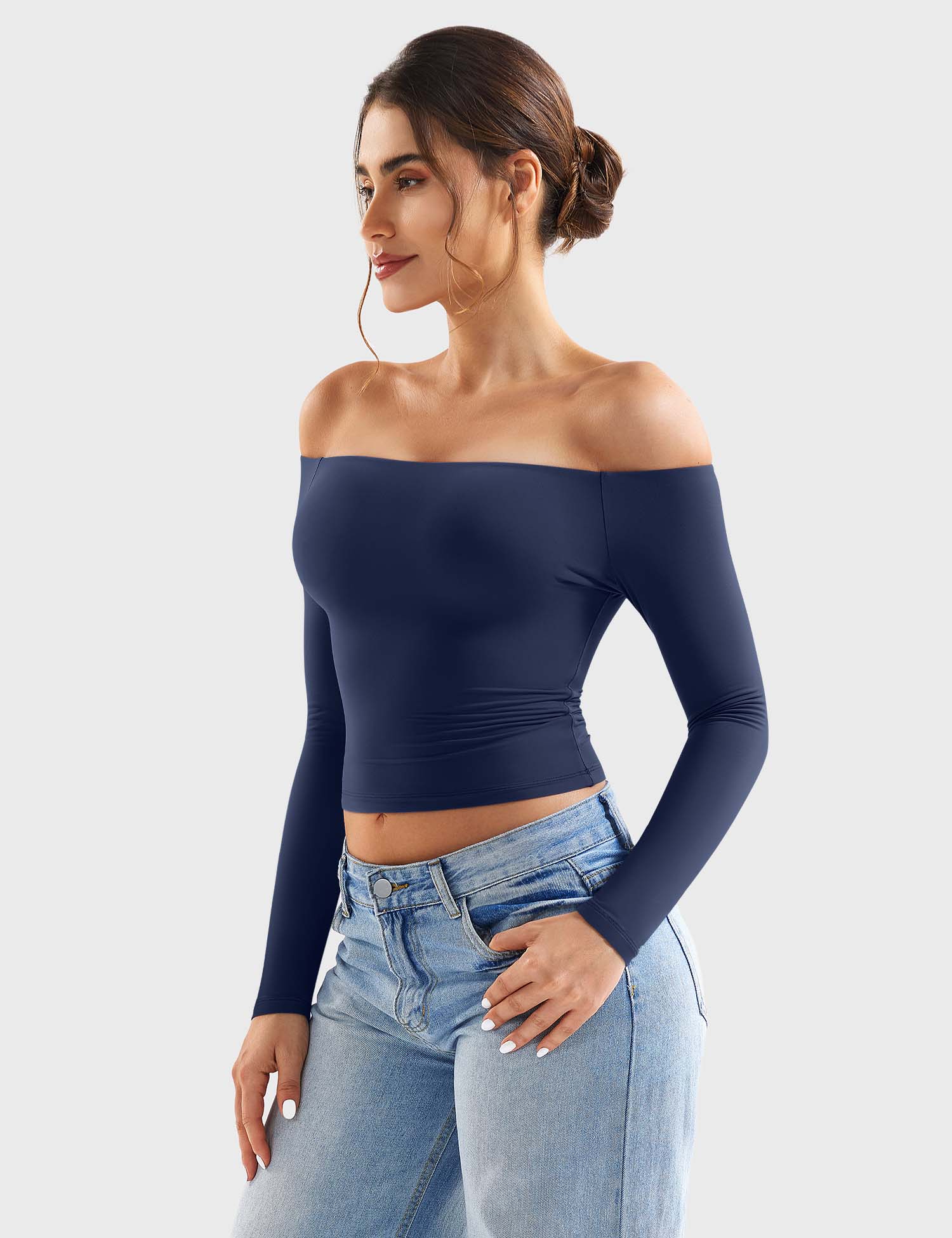 Off Shoulder Crop Top