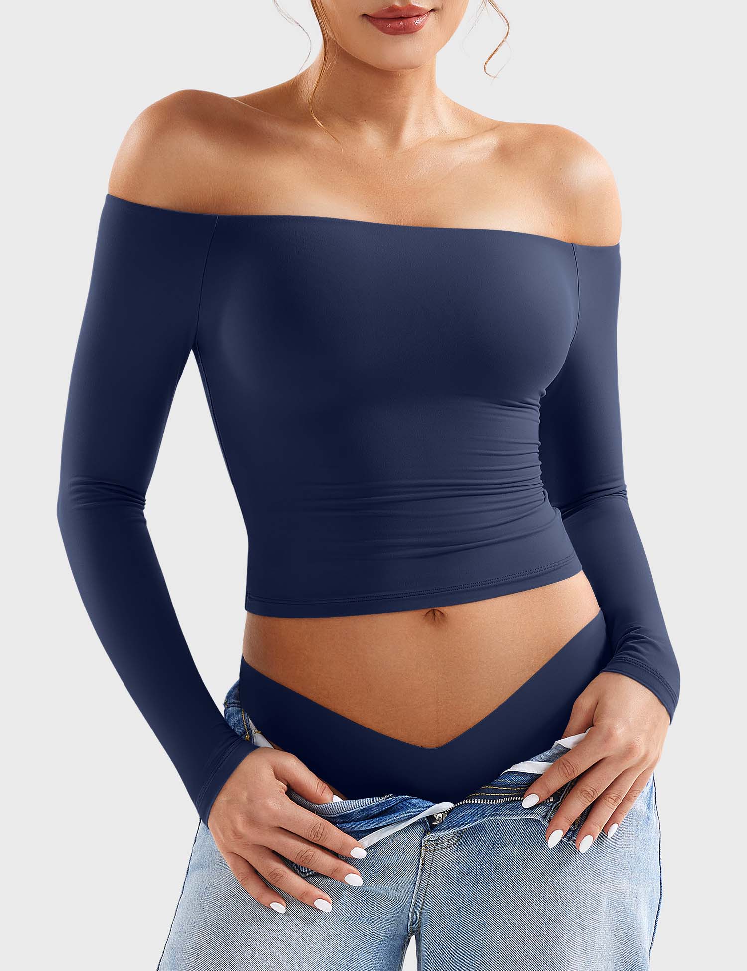 Off Shoulder Crop Top