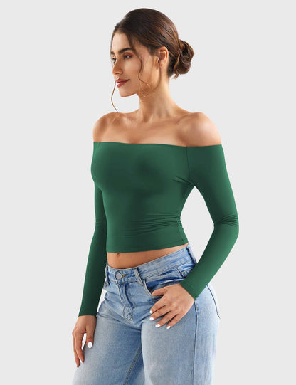 Off Shoulder Crop Top