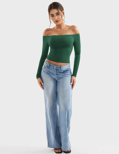 Off Shoulder Crop Top