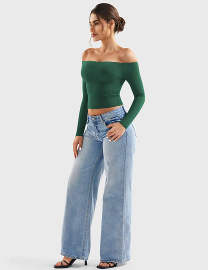 Off Shoulder Crop Top