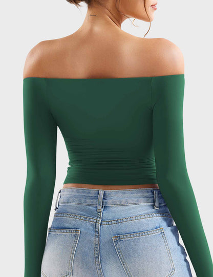Off Shoulder Crop Top