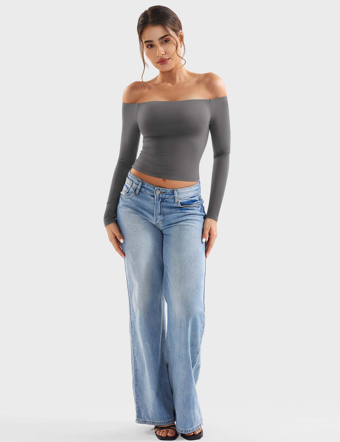 Off Shoulder Crop Top
