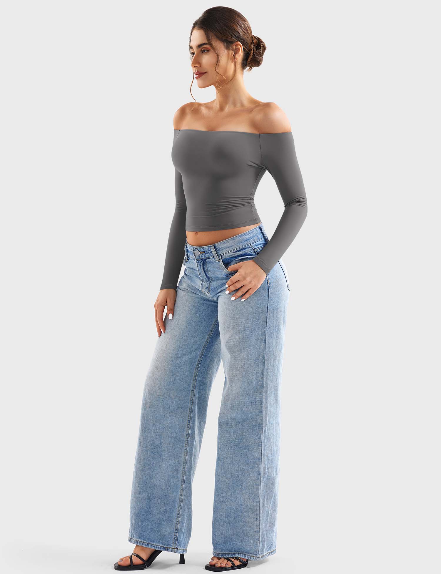 Off Shoulder Crop Top