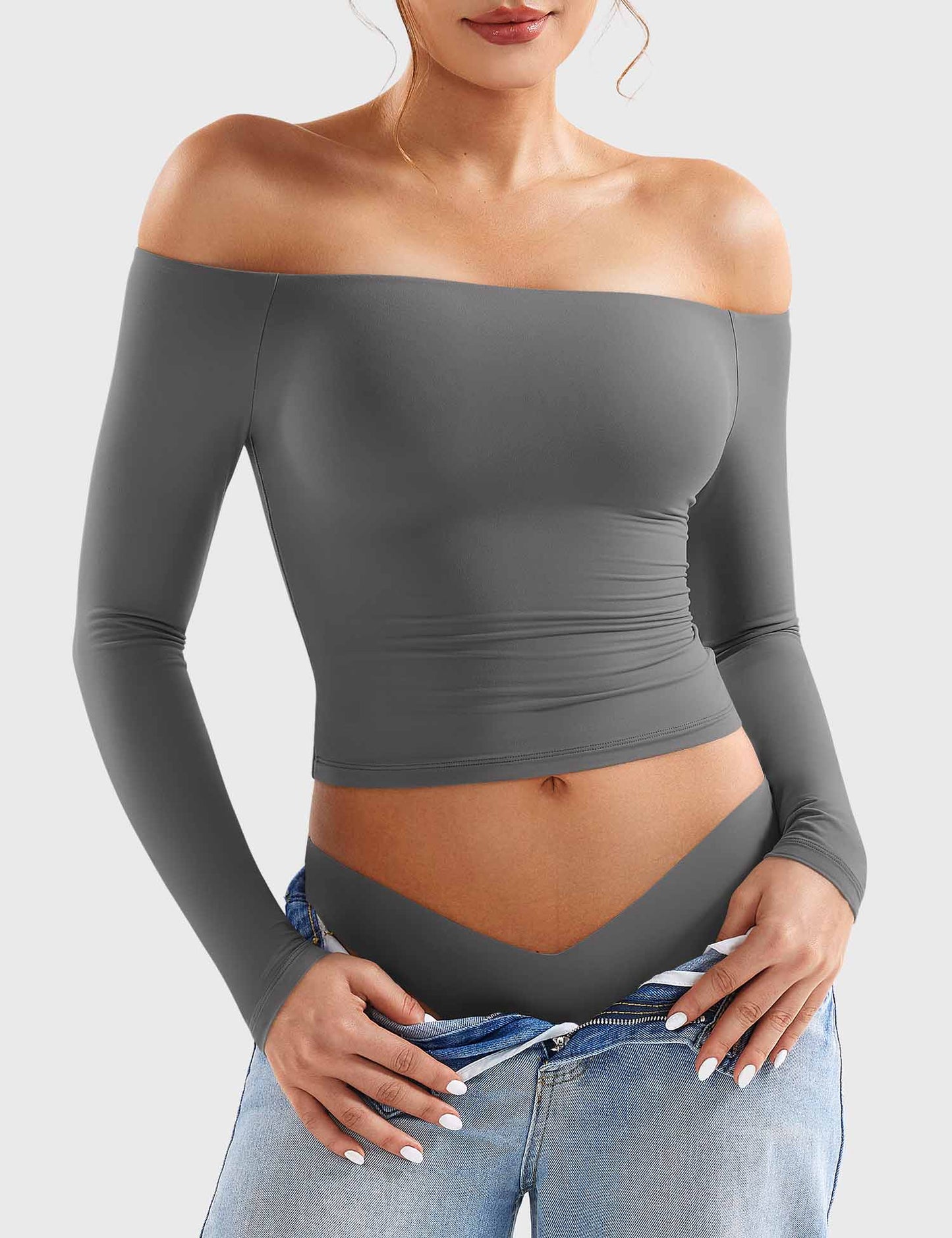 Off Shoulder Crop Top
