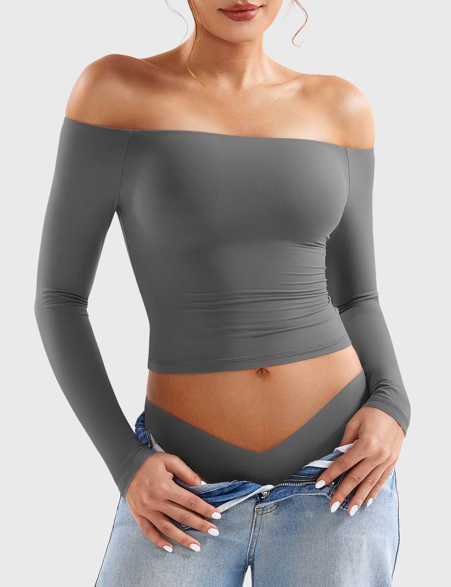 Off Shoulder Crop Top