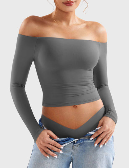 Off Shoulder Crop Top