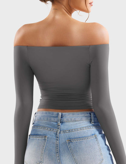 Off Shoulder Crop Top
