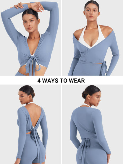 Long Sleeve Ballet Wrap Top