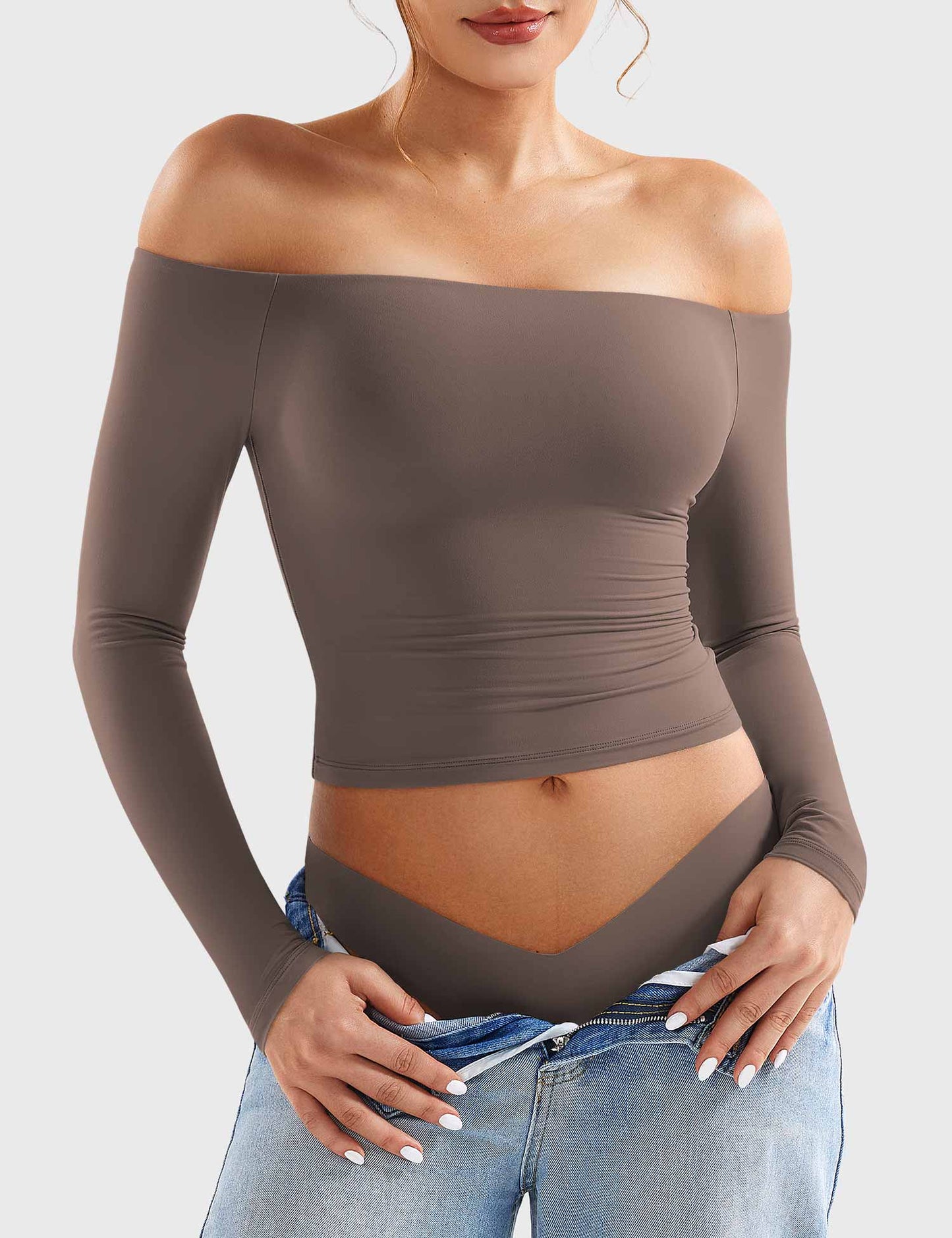 Off Shoulder Crop Top