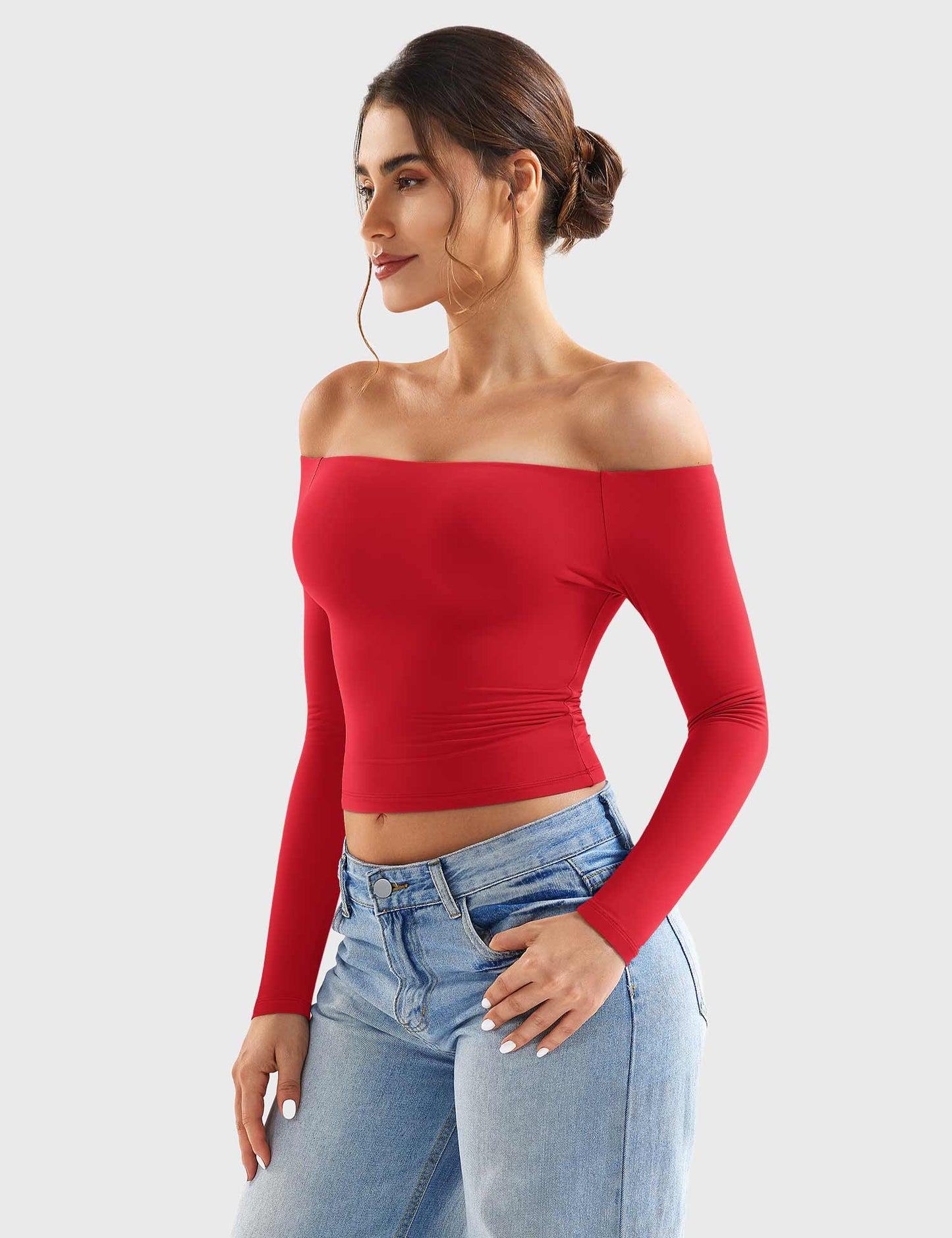Off Shoulder Crop Top