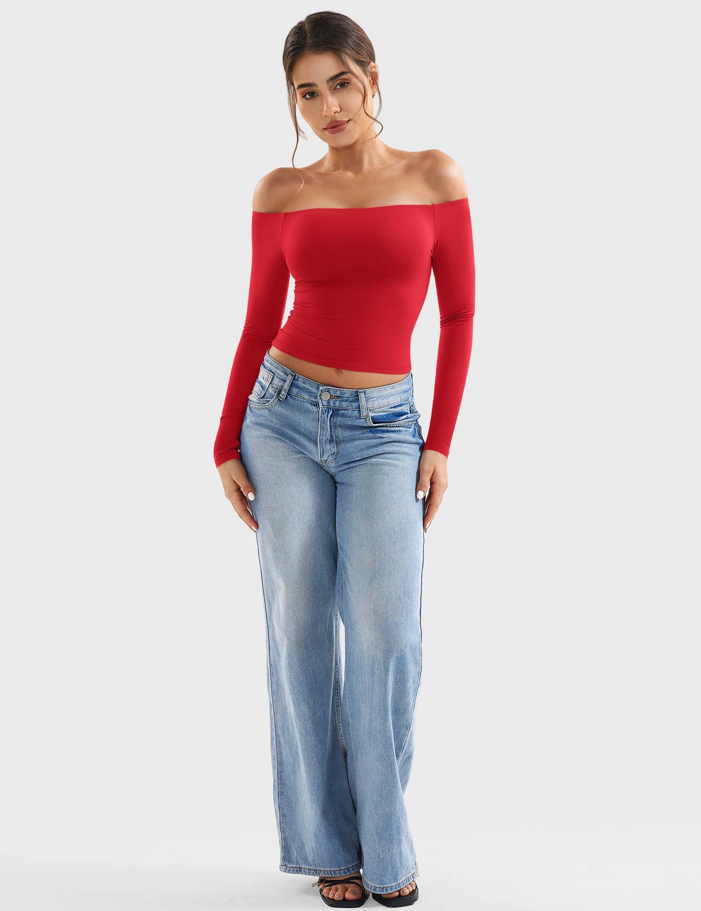 Off Shoulder Crop Top