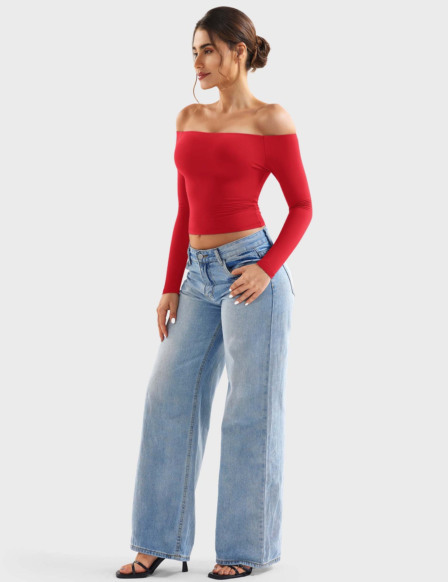 Off Shoulder Crop Top