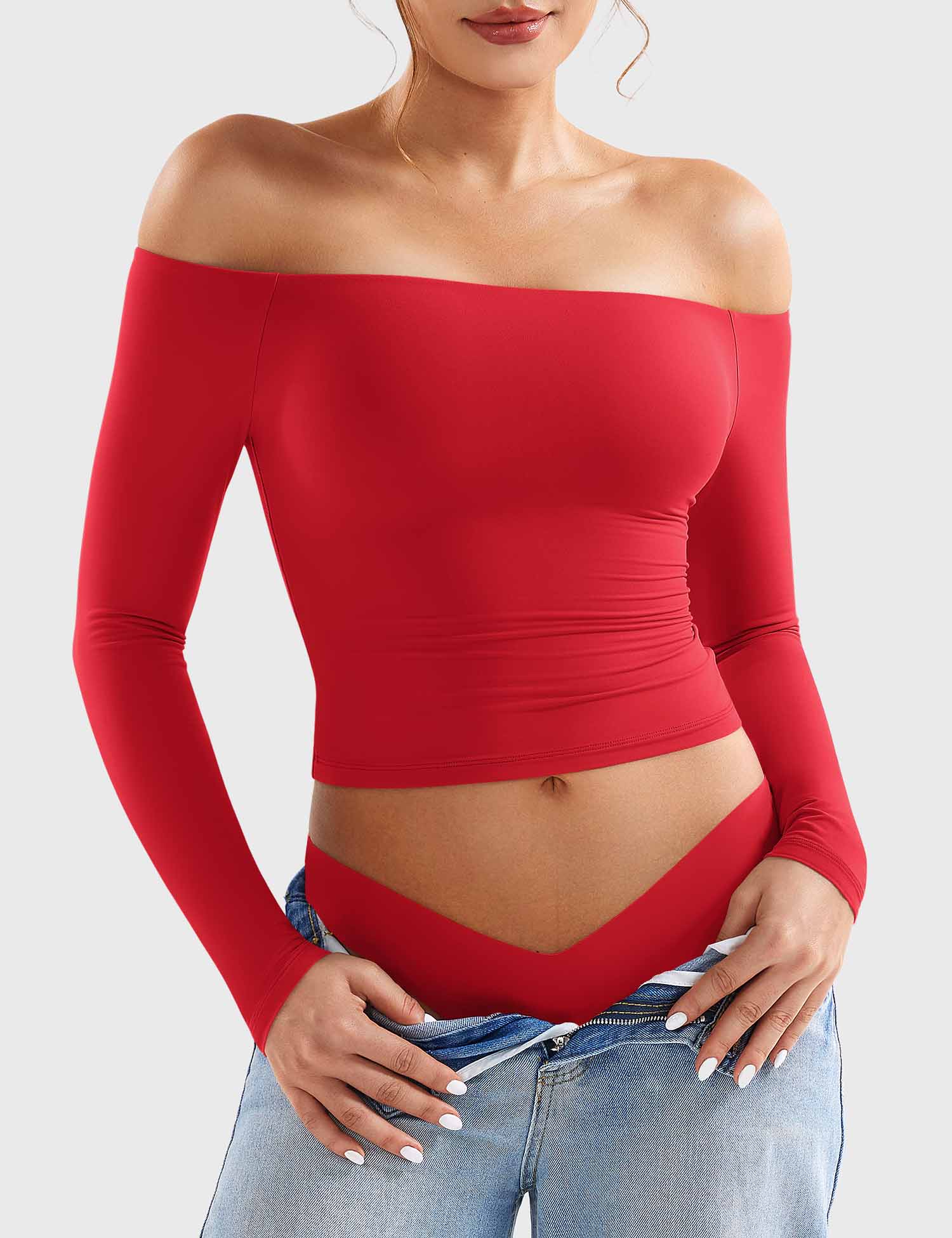 Off Shoulder Crop Top