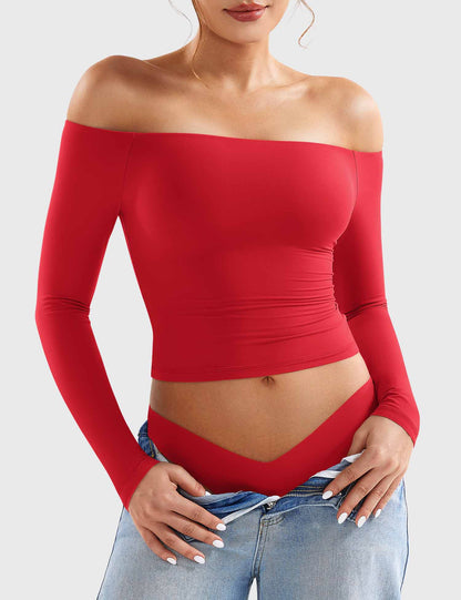 Off Shoulder Crop Top