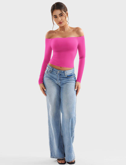 Off Shoulder Crop Top