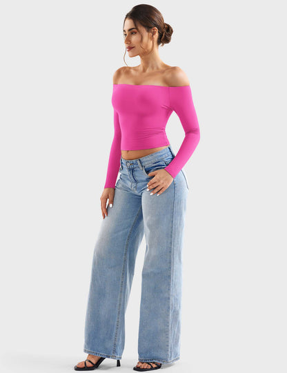 Off Shoulder Crop Top