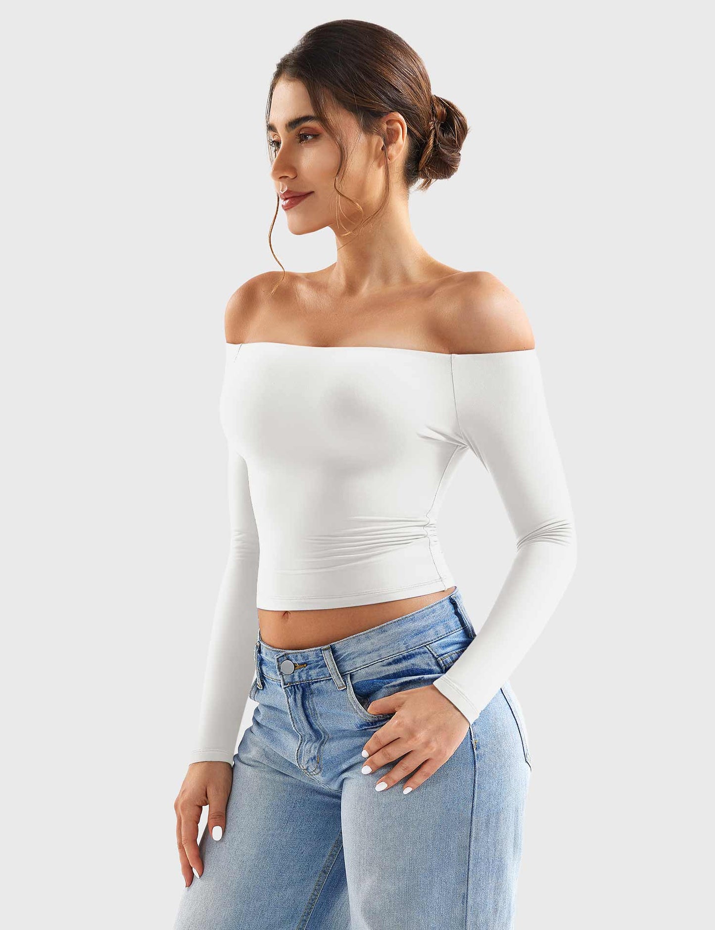 Off Shoulder Crop Top