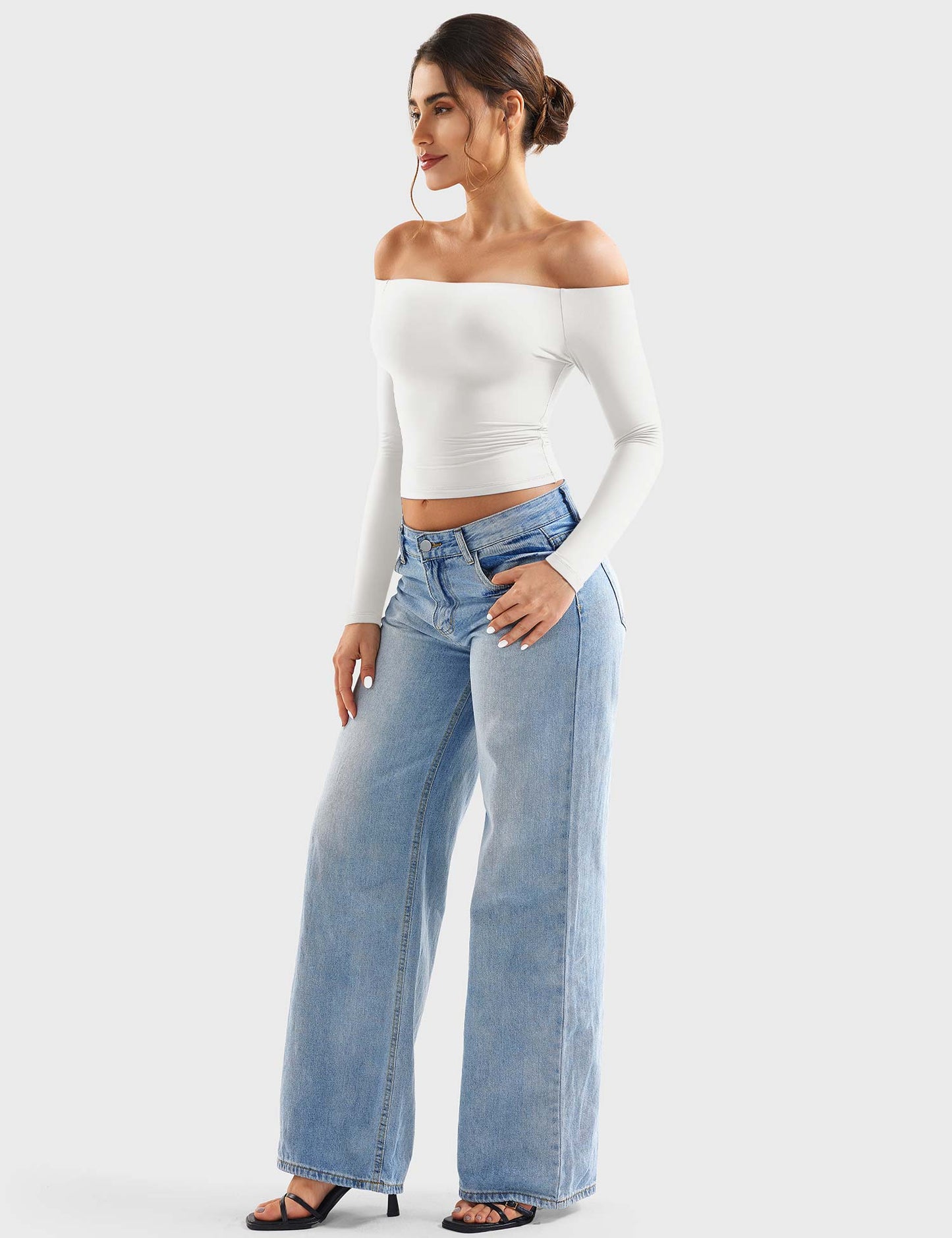 Off Shoulder Crop Top