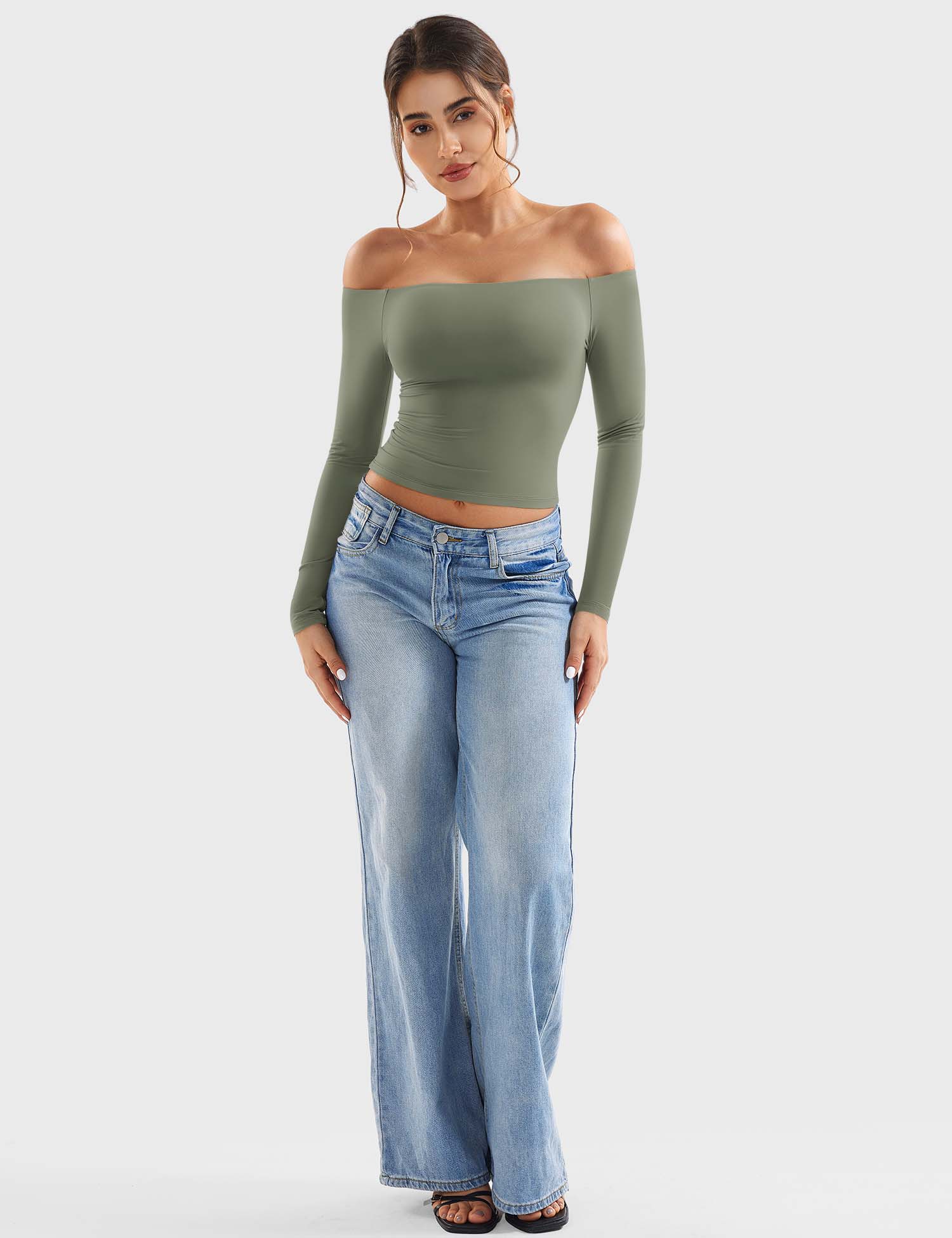 Off Shoulder Crop Top