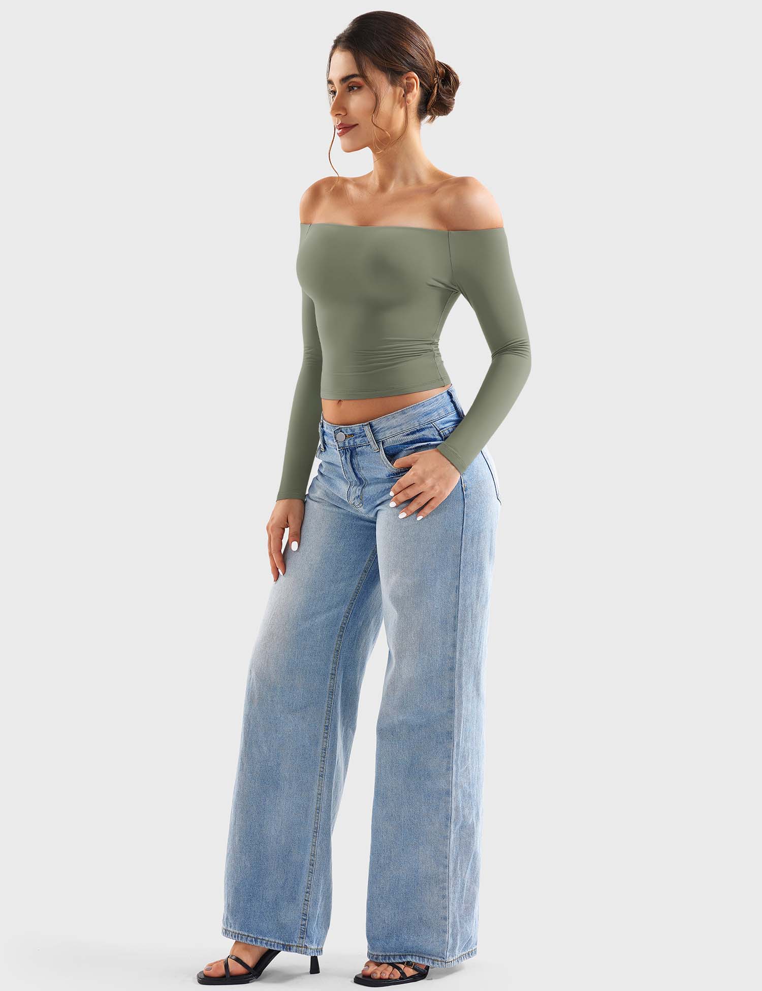 Off Shoulder Crop Top