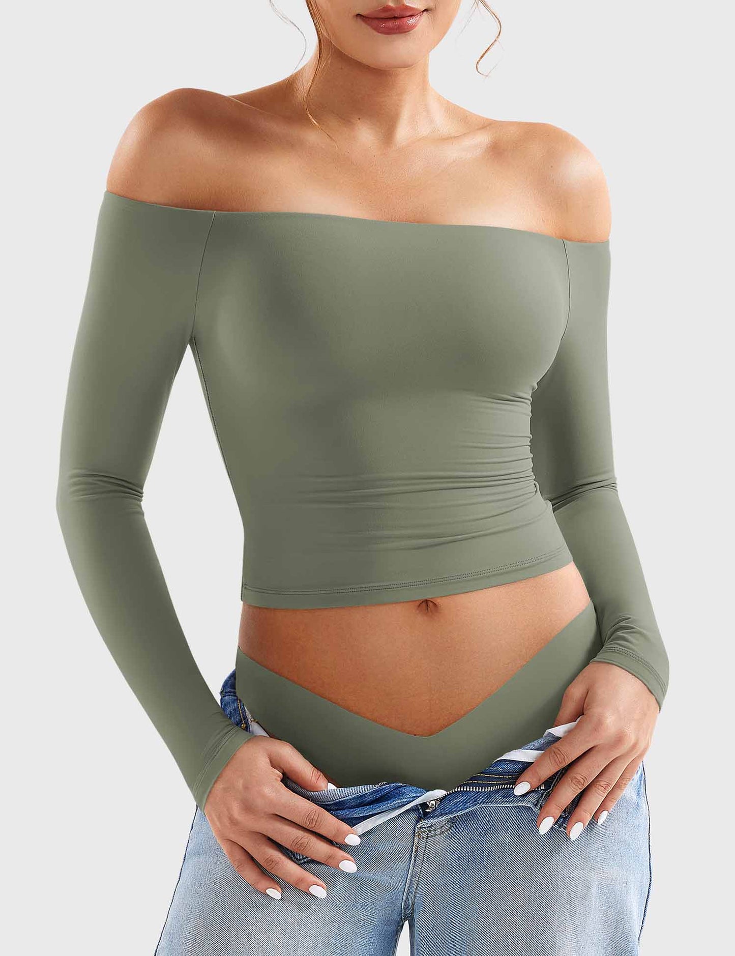 Off Shoulder Crop Top