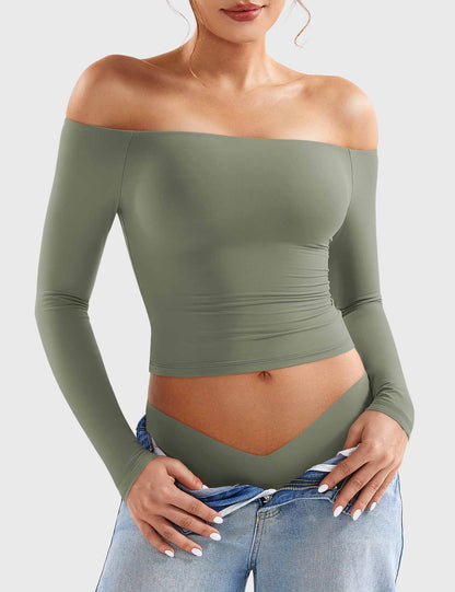 Off Shoulder Crop Top