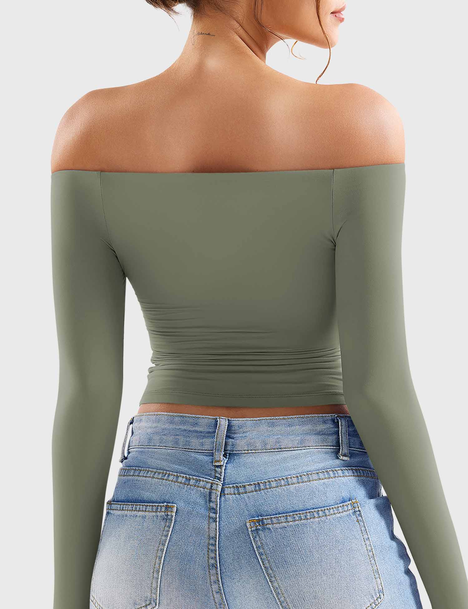 Off Shoulder Crop Top